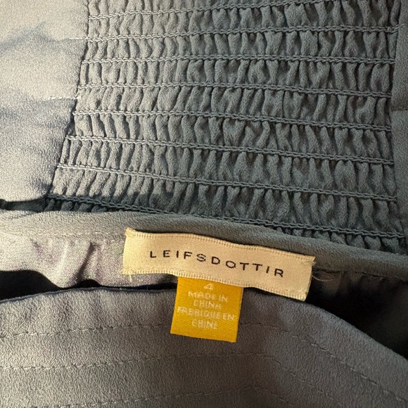 Anthropologie Leifsdottir Capella Micro Pleated Skirt icy gray women’s size 4 - Picture 4 of 7